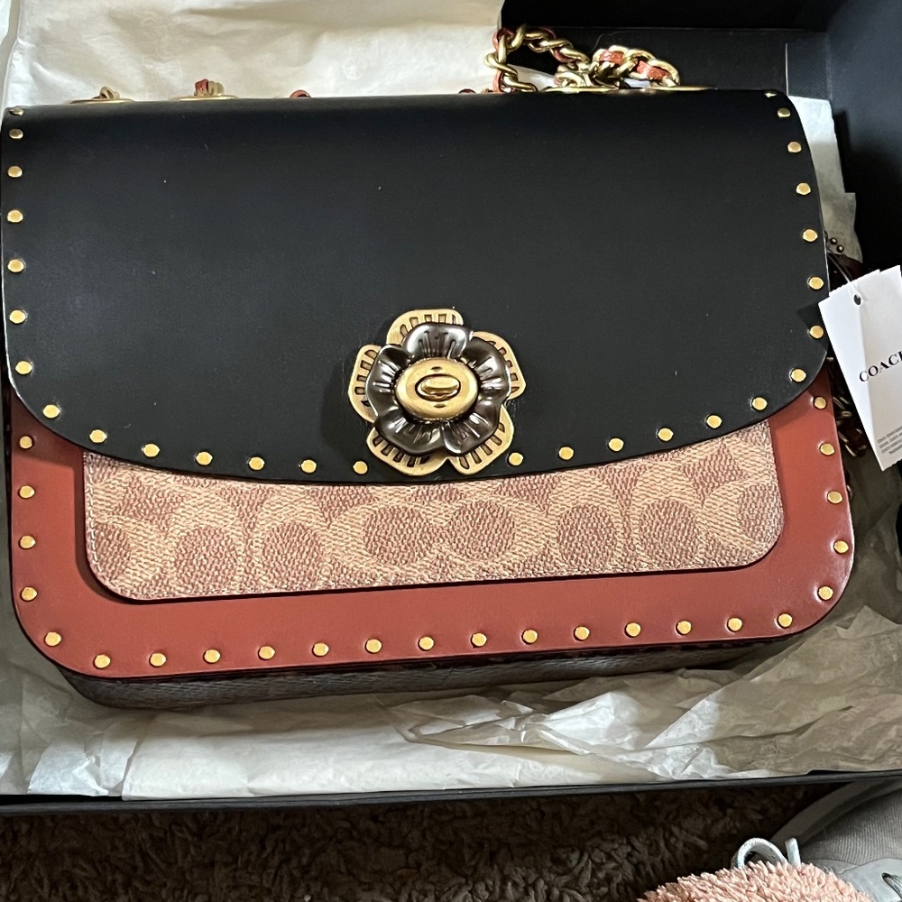 Coach Signature C and Snakeskin Madison BRAND NEW